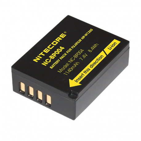 Nitecore NC BP004 (Fuji NP W126S Battery) 1140mAh