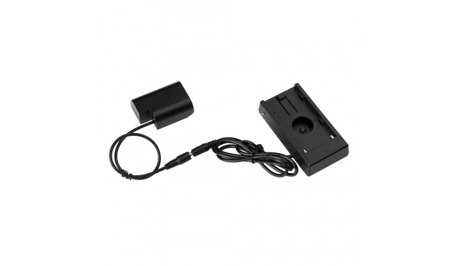 Caruba Panasonic DMW DCC12 Full Decoding Dummy Batterij + F970 Batterijhuls (rechte kabel)
