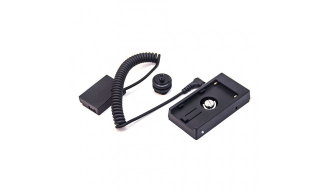 Caruba Canon LP E17 (DR E18) Dummy Batterij + F970 Batterijhuls (veer kabel)