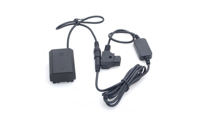 Caruba Sony NP FZ100 Full Decoding Dummy Batterij + D TAP (rechte kabel)