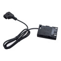 Caruba Canon LP E6 Full Decoding Dummy Battery + D TAP B Type Poort (rechte kabel)