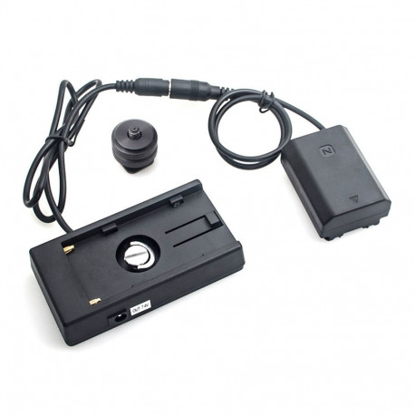 Caruba Sony NP FZ100 Full Decoding Dummy Batterij + F970 Batterij Gusset (rechte kabel)