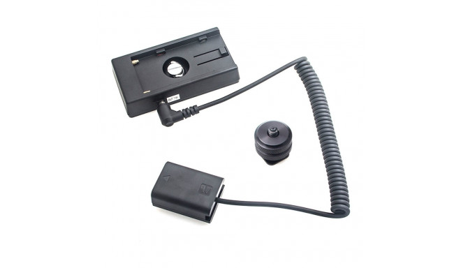 Caruba Sony NP FW50 Full Decoding Dummy Batterij + F970 Batterij Gusset (veer kabel)