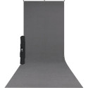 Westcott X Drop Wrinkle Resistant Backdrop Kit Neutral Gray Sweep (5' x 12')