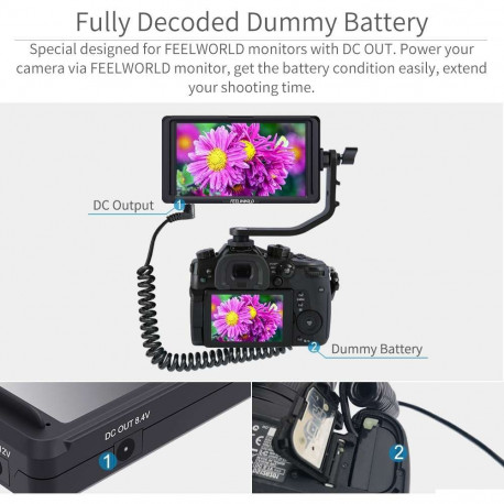 Feelworld FZ100 dummy battery A7III to DC