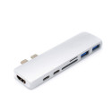 Caruba Duo Hub voor USB C Grijs