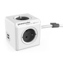 Allocacoc PowerCube Extended USB Grijs 3m Kabel (FR)