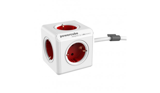 Allocacoc PowerCube Extended Rood 1,5m Kabel
