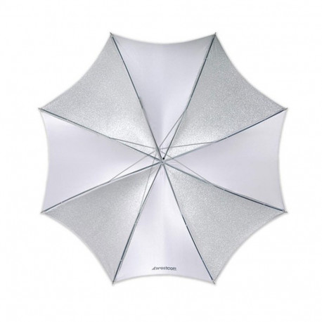 Westcott 32"/81cm Soft Zilveren Paraplu (MENZ)
