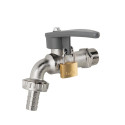 1/2"  male thread x 3/4 "  male thread with valve and 13mm hose connection SIDE LOCK, brass, nickiel