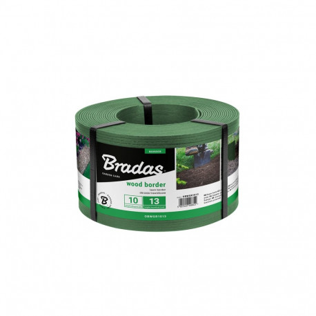Lawn border WOOD BORDER 130mm x 2,8mm x 10m – green