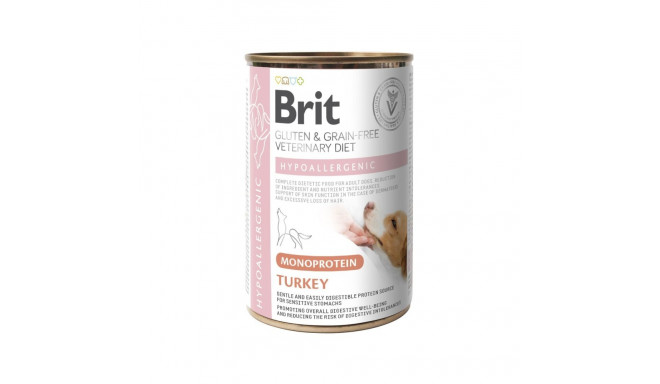 Brit Veterinary Diet Hypoallergenic Monoprotein Turkey can for dogs 400g