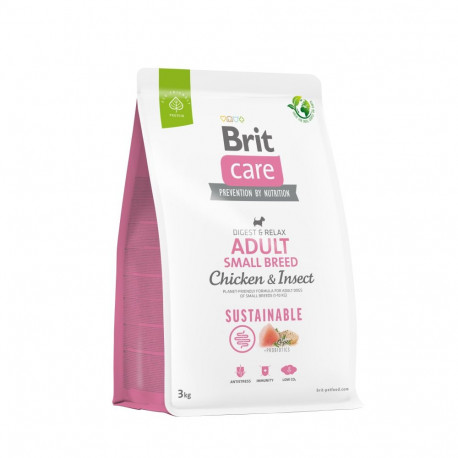 Brit Care Sustainable Adult Small Breed Chicken & Insect dog food 3kg