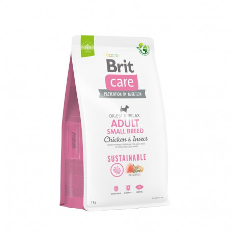 Brit Care Sustainable Adult Small Breed Chicken & Insect dog food 7kg
