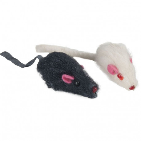 Flamingo toy mouse with nettle 2 pcs