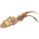 Flamingo rope brown toy mouse for cats 21cm