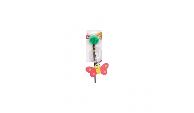 Flamingo dangler toy for cats 48cm