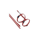 Flamingo red harness with leash for cats