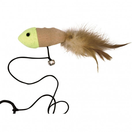 Barry King glow in the dark green fish with feathers 8x4cm