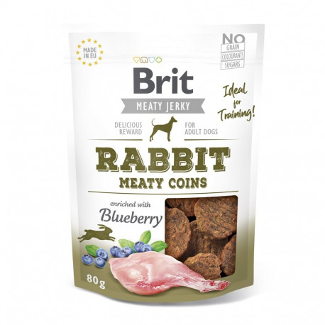 Brit Jerky Rabbit Meaty Coins Snack treat for dogs 80g