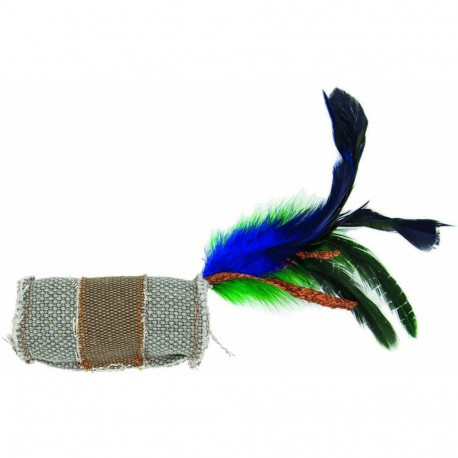 Barry King cat life with feathers grey/purple 4x9.5cm