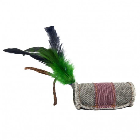 Barry King cat life with feathers grey/brown 4x9.5cm