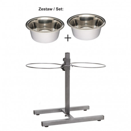 Barry King metal stand 2 bowls 4.7L