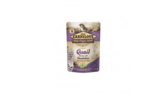 Carnilove Cat Pouch Quail with Dandelion einekotike steriliseeritud kassidele 85g