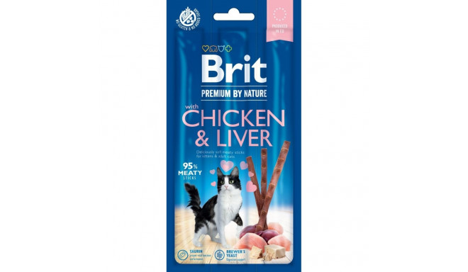 Brit Premium Chicken & Liver cat treat 3 pcs 15g