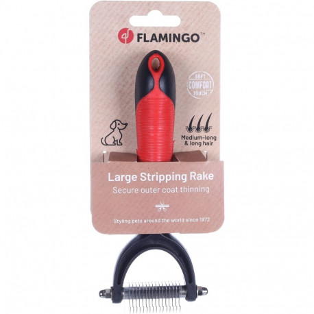 Flamingo grooming comb for dogs L
