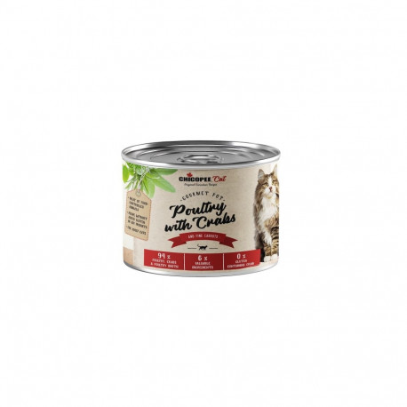 Chicopee Gourmet Poultry with Crabs can for cats 195g