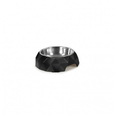 Record black melamine bowl with base for dogs ø 18cm - 350ml