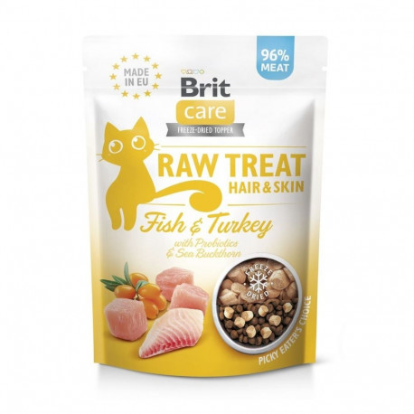 Brit Care Raw freeze-dried treat Hair & Skin for cats 40g
