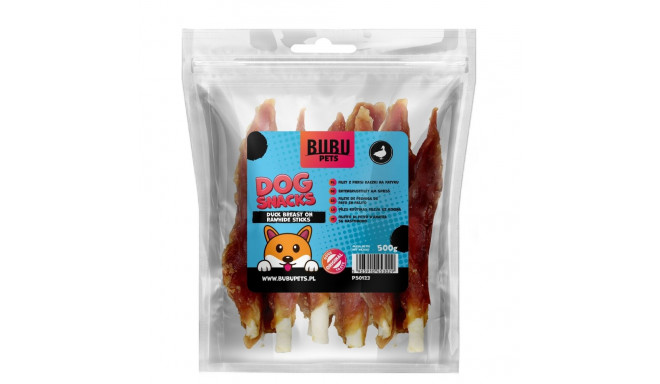 Bubu Pets duck breast on rawhide sticks 500g
