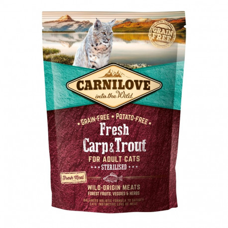 Carnilove Fresh Carp & Trout for Sterile cat food 400g