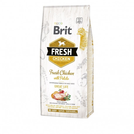 Brit Fresh Chicken with Potato complete food for adult dogs 12 kg