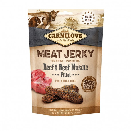 Carnilove Dog Jerky Beef & Beef Muscle dog treat 100g