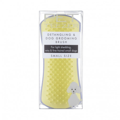 Pet Teezer purple/yellow detangling brush for dogs S
