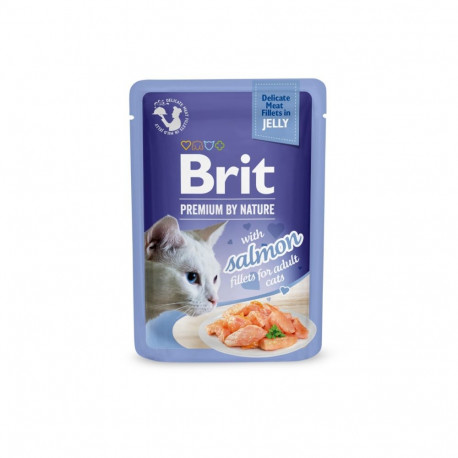 Brit Premium Salmon Fillets in Jelly wet food for cats 85g