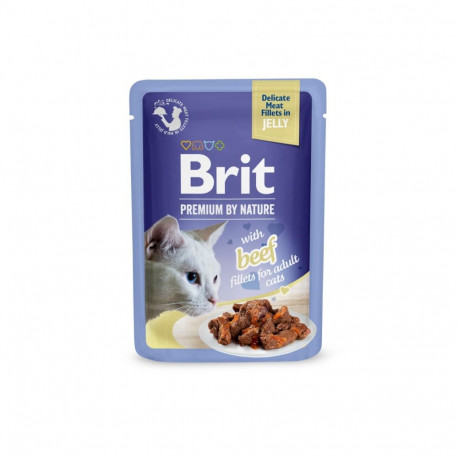 Brit Premium Cat Delicate Beef Fillets wet cat food 85g