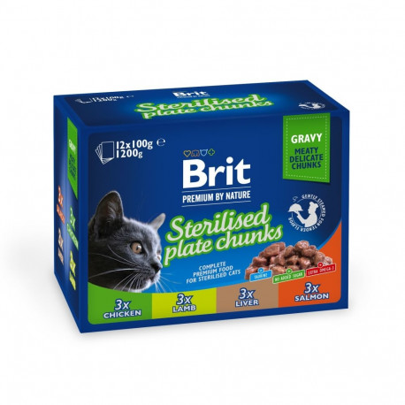 Brit Premium Sterile Family multipack wet food for cats 12x100g