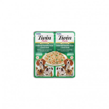 Churu Twin Chicken with Vegetables maius koerale 2x40g