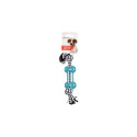 Flamingo rubber bone toy rope for dogs 25cm