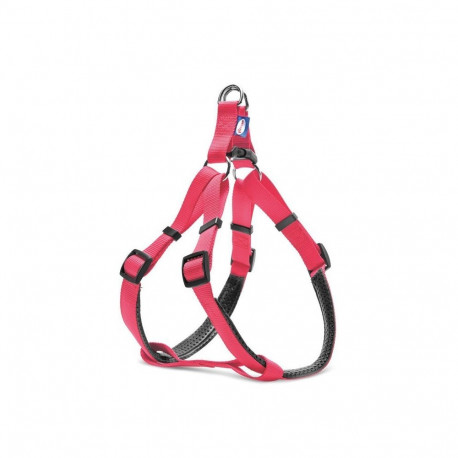 Record pink nylon braces for dogs S
