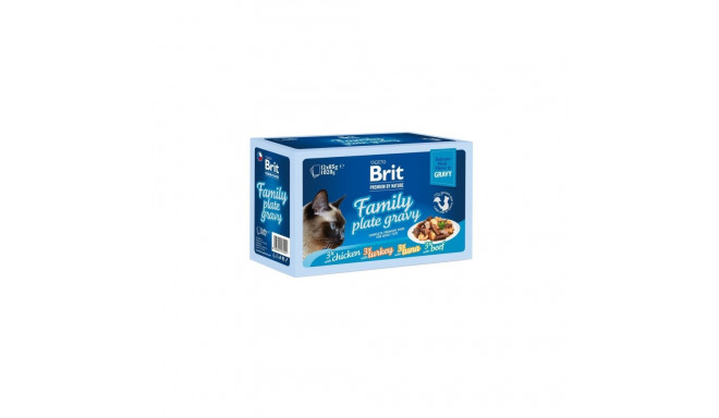 Brit Premium Delicate Gravy Family multipakk märgtoit kassidele 12x85g