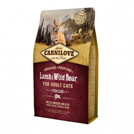 Carnilove Lamb & Wild Boar for Sterile cat food 2 kg