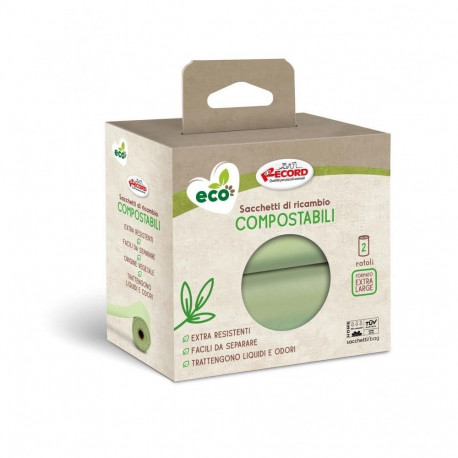 Record Eco XL green poop bags 2 rolls 23x33cm