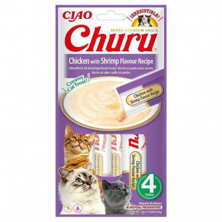 Churu cat treat with chicken and shrimp 56g
