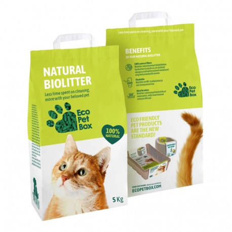 Eco Pet Box Natural Biolitter on hay and wood pellets 5kg
