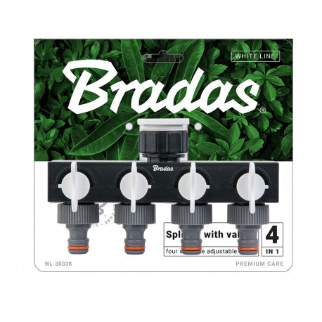 4-way splitter with valves - card